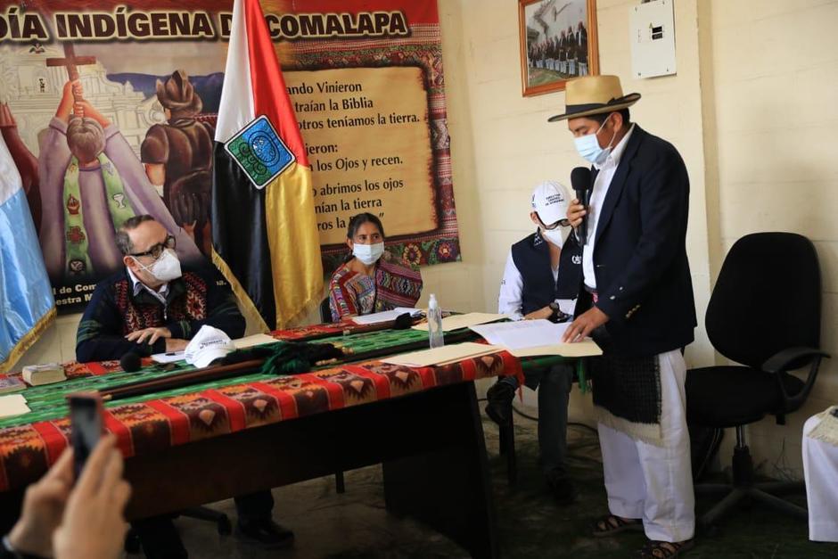 Autoridades indígenas compartieron una carta abierta en la que declaran al presidente Alejandro Giammattei como "non grato". (Foto: Presidencia)