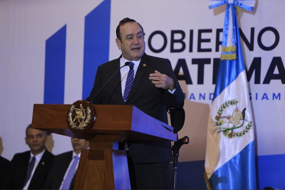 El presidente Alejandro Giammattei participó en un conversatorio con representantes de la Cámara de Industria de Guatemala. (Foto: SCSP)