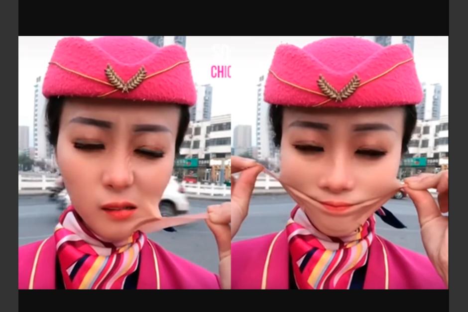 Aeromoza hace video en TikTok quitándose el maquillaje y sorprende a todos. (Foto: Captura de Video)