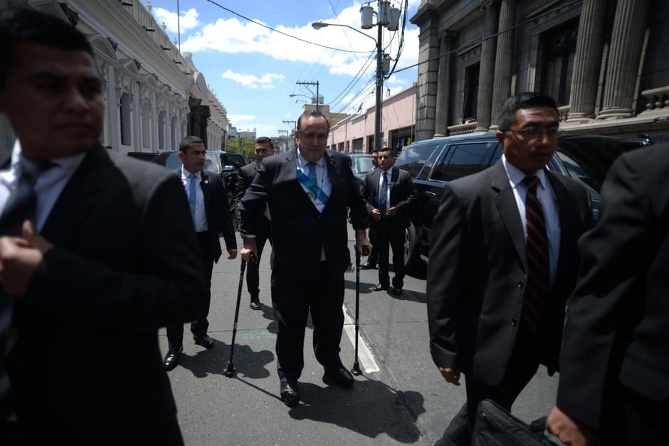 Giammattei visitó este miércoles el Congreso. (Foto: Wilder López/Soy502)