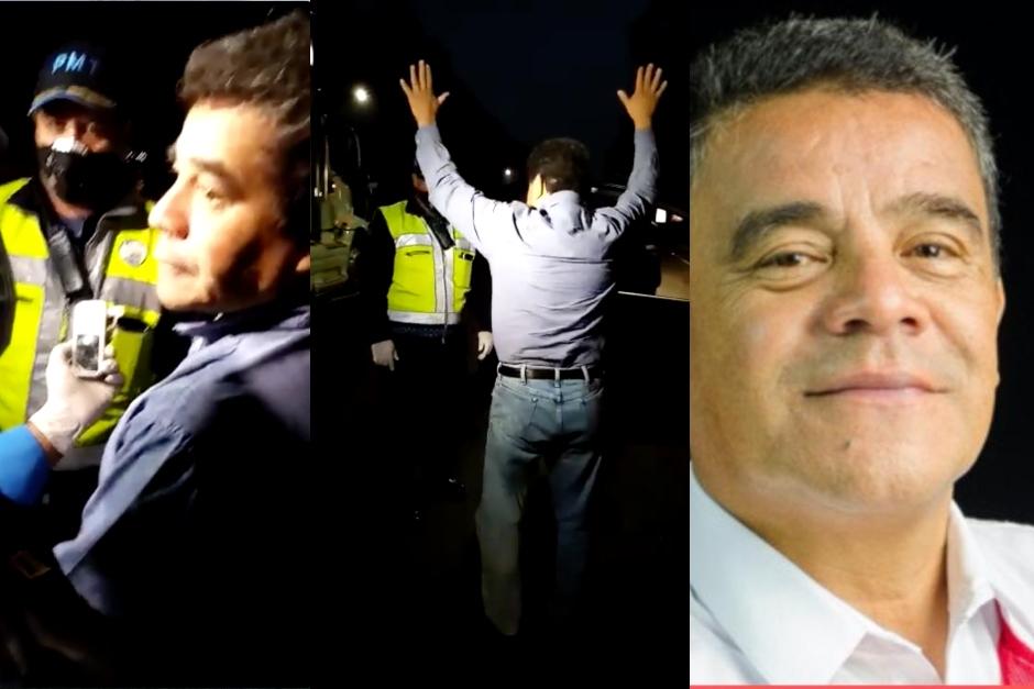El diputado Edgar Batres Vides se conducía en horario de toque de queda ebrio. (Fotos: Video y archivo) 