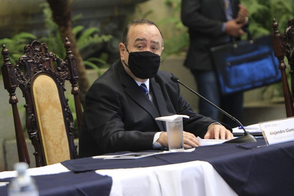 El presidente Alejandro Giammattei participó en la reunión de Conadur este viernes. (Foto: Secretaría de Comunicación de la Presidencia)