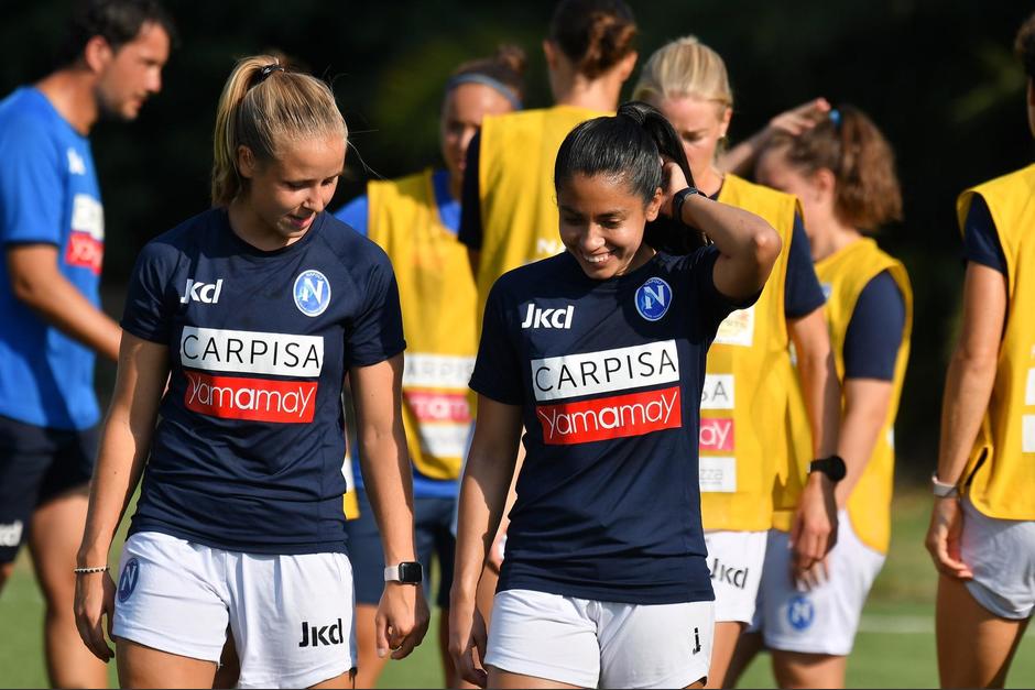 La futbolista guatemalteca juega en el Napoli femenino en la Liga de Italia. (Foto: catura pantalla/Twitter) 