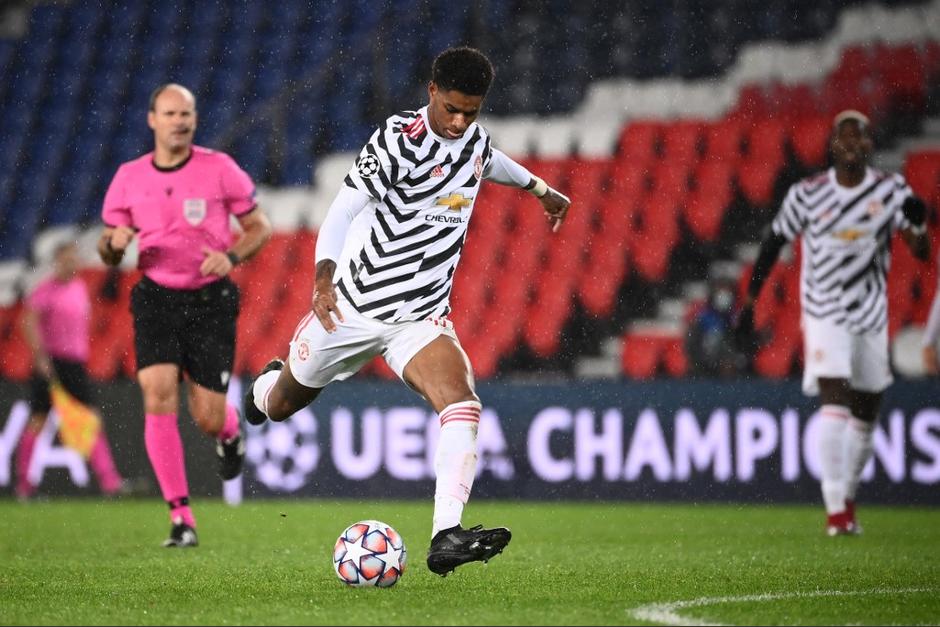 Marcus Rashford fue el autor del segundo gol con el que el Manchester United venció al PSG. (Foto: AFP)