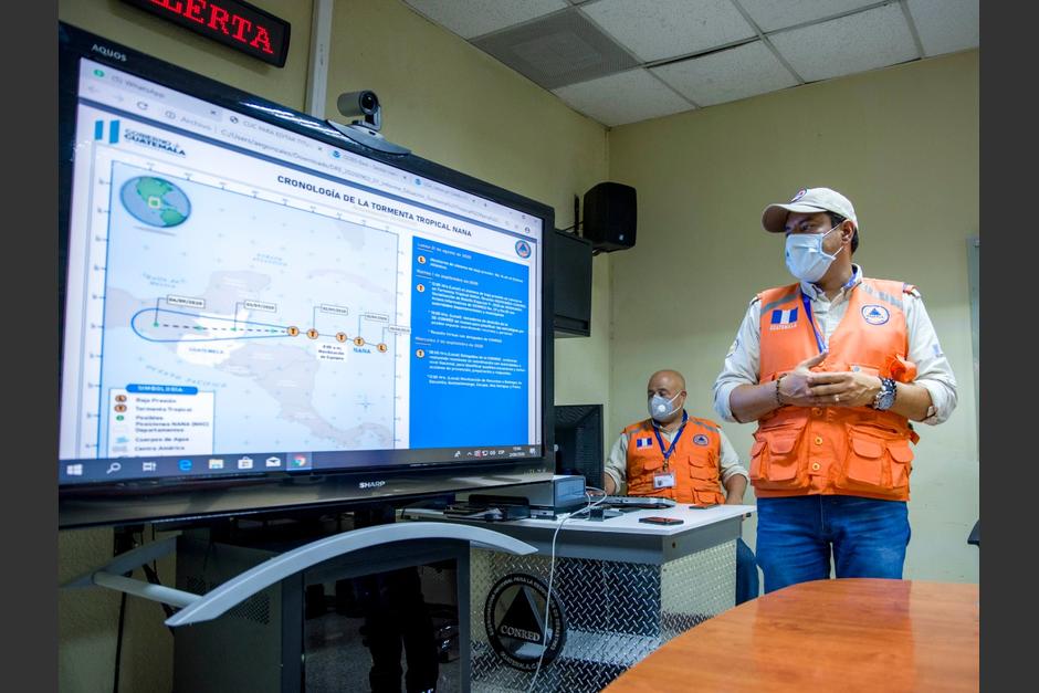 La Conred identificó cinco departamentos que serán afectados por Nana. (Foto: Gobierno de Guatemala)