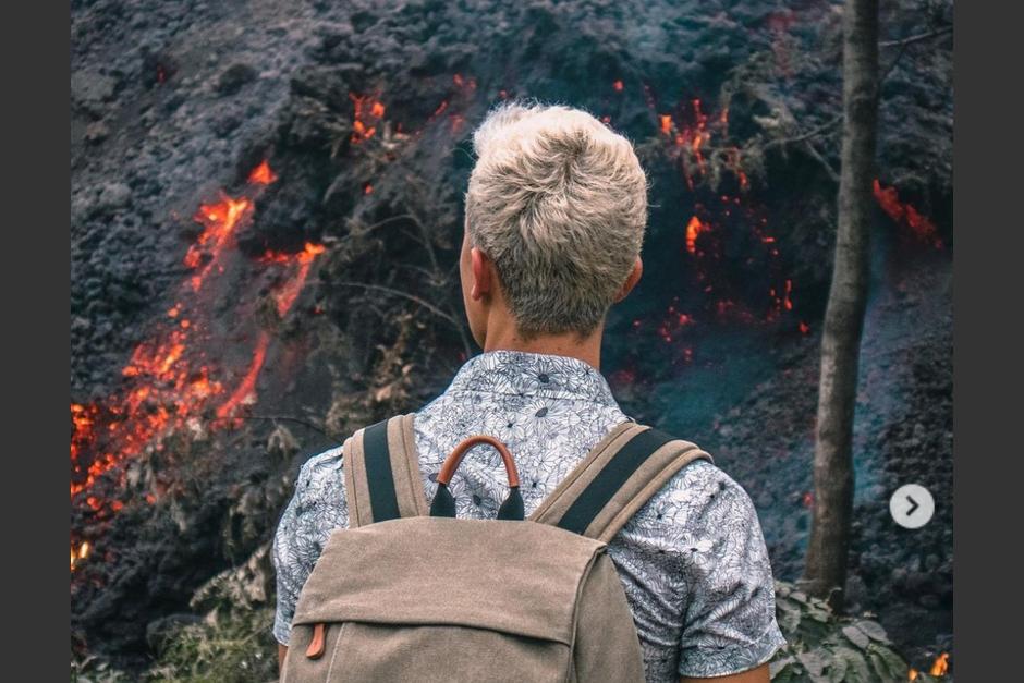 El youtuber Cristhoper Araya viajó a Guatemala y uno de los lugares que visitó fue el volcán de Pacaya. (Foto: Instagram/@arayavlogs)