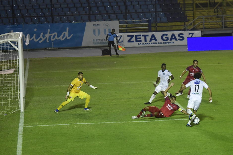 Agustín Herrera marcó el único gol con el que Comunicaciones venció a Malacateco en el cierre de la jornada 10. (Foto: Abel Lima/Nuestro Diario)