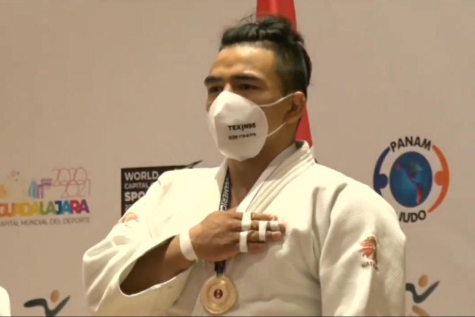 El guatemalteco José Ramos se coronó campeón en el Open Panamericano de Judo que se disputó en Guadalajara, México. (Foto: Comité Olímpico Guatemalteco)