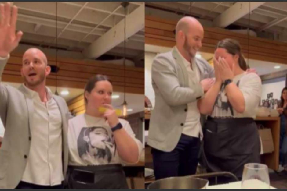 La mesera recibió una jugosa por parte de 40 empresarios que la felicitaron por su excelente trabajo. (Foto: captura de pantalla)