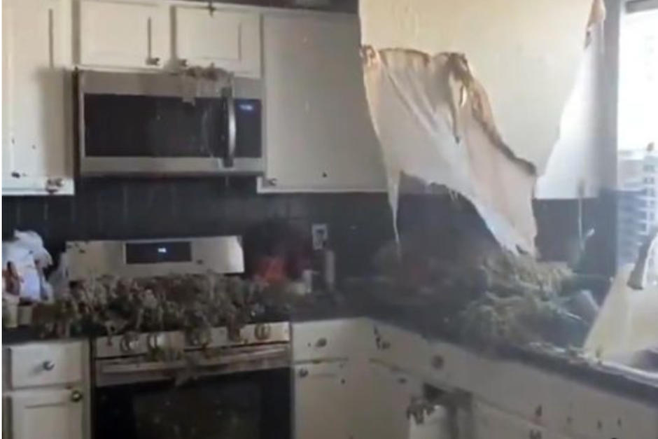 Varias casas en Texas, Estados Unidos, colapsaron. (Foto: Captura de pantalla)