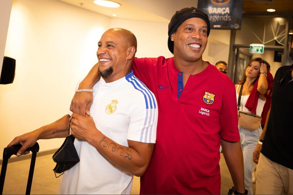 Ronaldinho y Roberto Carlos formaron parte de este show que se presentó en Israel. (Foto: FC Barcelona)