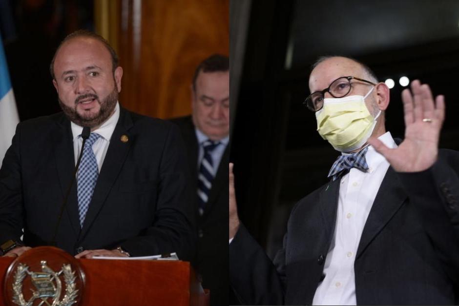 El ministro de Economía, Antonio Malouf, y el exjefe de la Coprecovid, iniciaron una discusión por las vacunas contra el Covid-19. (Foto: Soy502)