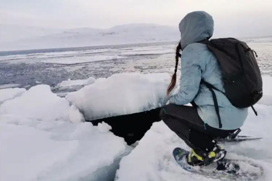Mujer vivió sola la cuarentena en el Ártico. (Foto: Valentina Mlozzo/VlagglareLibera)