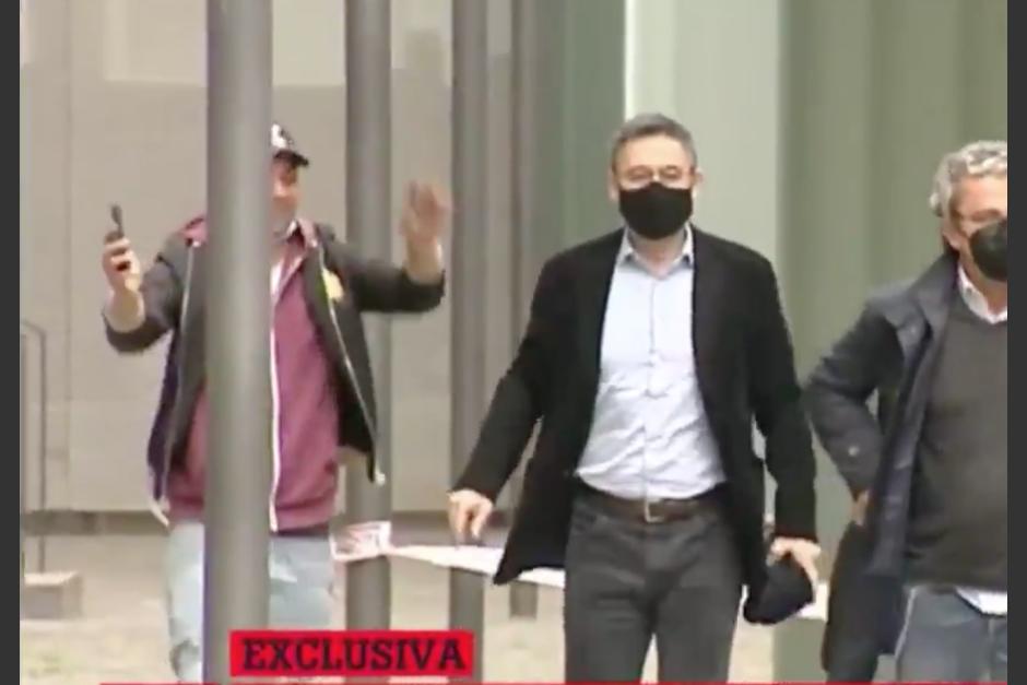 El expresidente del Barcelona ha salido de la carceleta donde pasó la noche. (Foto: captura video/La Sexta) 