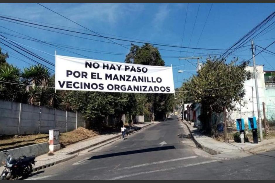 Los vecinos del sector están inconformes que El Manzanillo sea una ruta alterna hacia occidente. (Foto: Noticias Mixco)