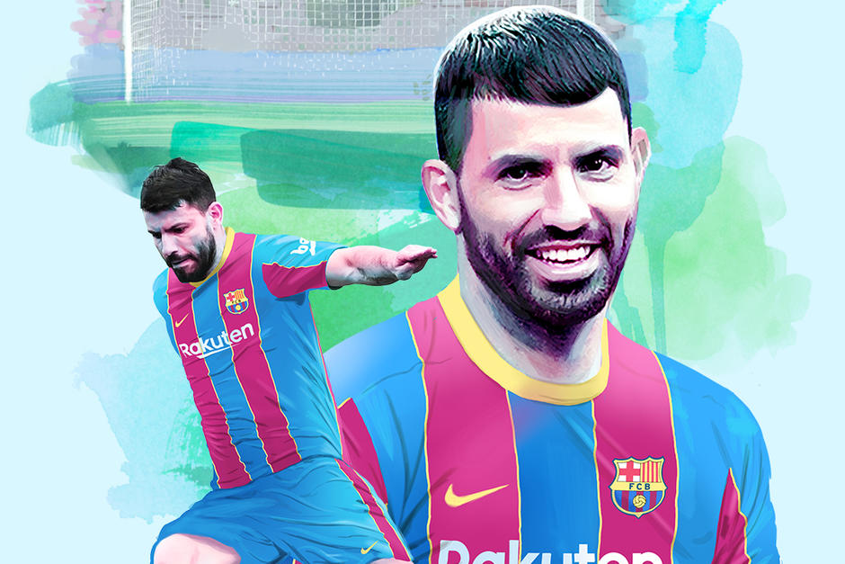 Sergio "El Kun" Agüero firmará su contrato con el Barcelona y será compañero de Lionel Messi. (Foto: Barcelona)