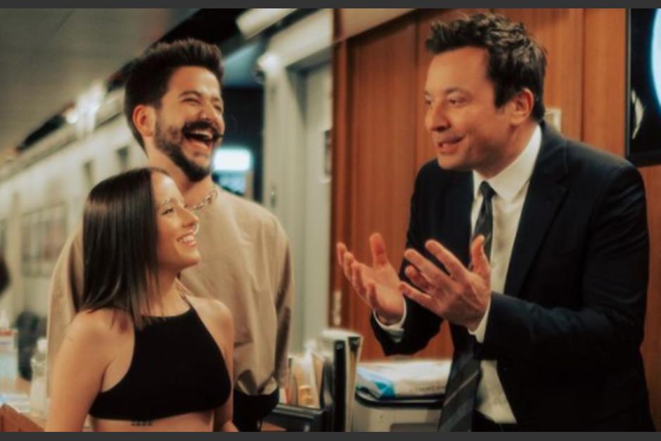 Eva Luna y Camilo asistieron al programa de Jimmy Fallon, "The Tonight Show Starring". (Foto: Instagram)
