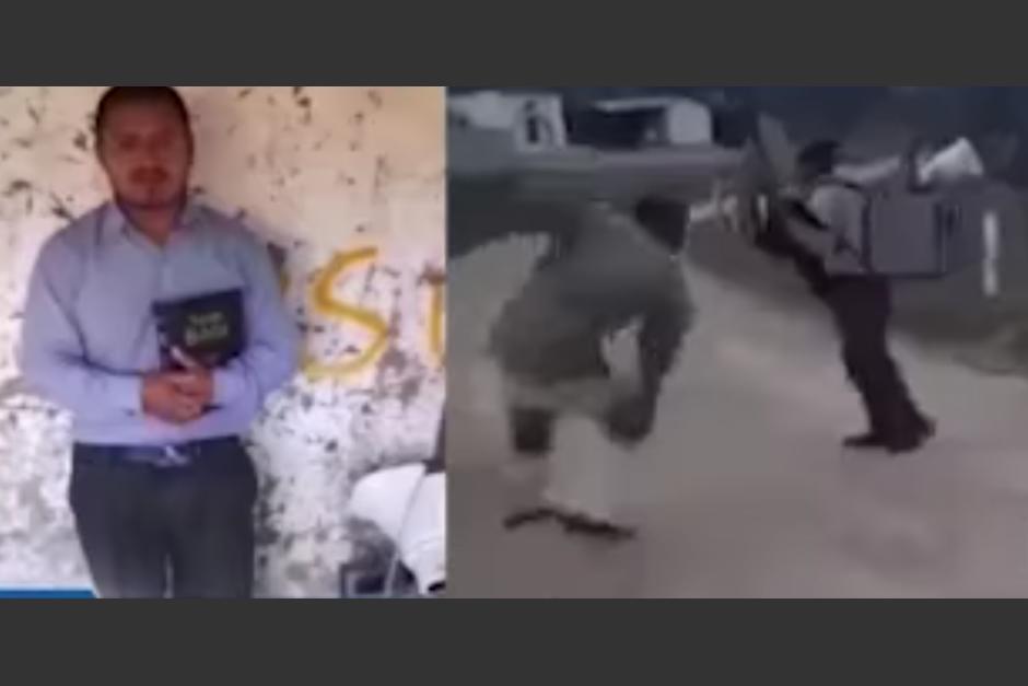 El pastor Julio Raymundo habla tras la agresión que sufrió mientras se encontraba predicando en una calle de terracería. (Foto: captura de video)