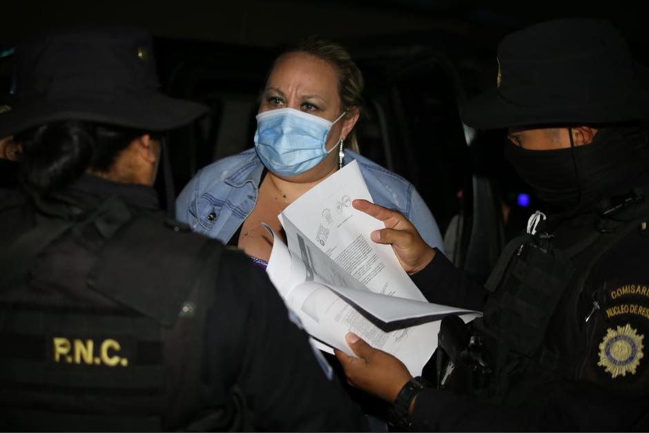 Capturan a la sobrina de Sandra Torres, María Marta Castañeda Torres, por tener seis órdenes vigentes de aprehensión. (Foto: PNC)