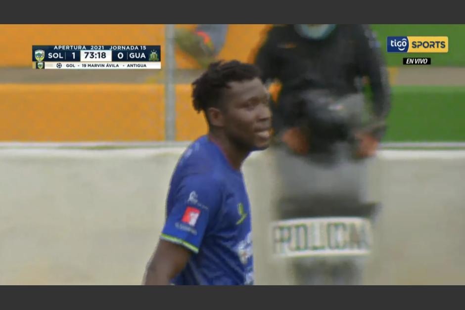 Marvin Ávila había logrado marcar en Liga Nacional casi tres años después, pero la jugada quedó anulada. (Captura Video)