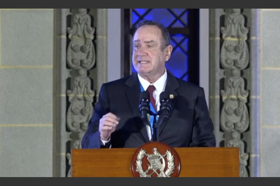 El presidente Alejandro Giammattei centró su discurso del Bicentenario de Independencia en dejar atrás "la confrontación". (Foto: captura de video)