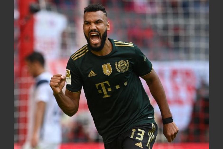 El delantero del Bayern Múnich Eric Maxim Choupo-Moting reacciona tras anotar el 7-0. (Foto: AFP)