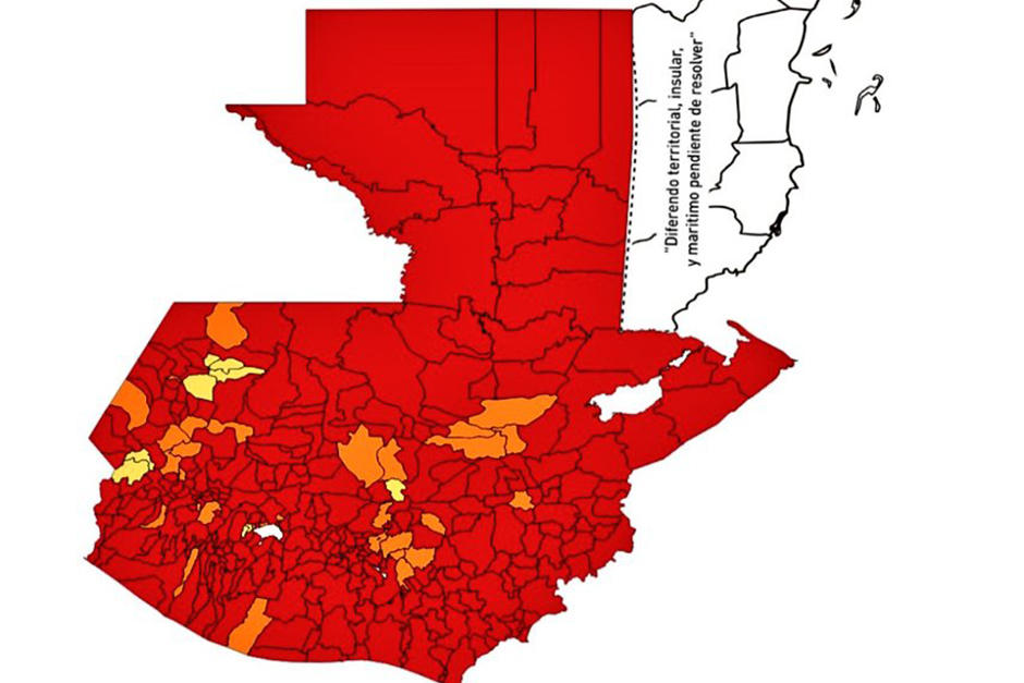Guatemala continúa en alerta roja sanitaria por Covid-19 con altos números de contagio diarios. (Foto: Guatemala no se detiene/Semáforo Covid)