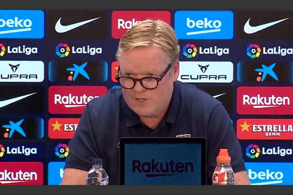 El entrenador del Barcelona es blanco de las burlas en las redes sociales. (Captura Video)