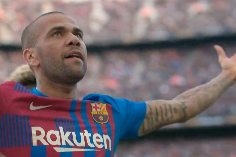 Dani Alves anotó un soberbio gol tras una jugada magistral en el partido del Barcelona contra el Atlético de Madrid. (Foto: La Liga)