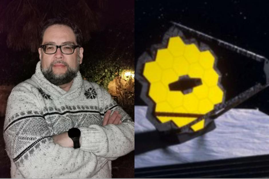 El científico guatemalteco Julio Gallegos Alvarado trabaja en la misión del telescopio James Webb. (Foto: Green Prees y MVS Noticias)