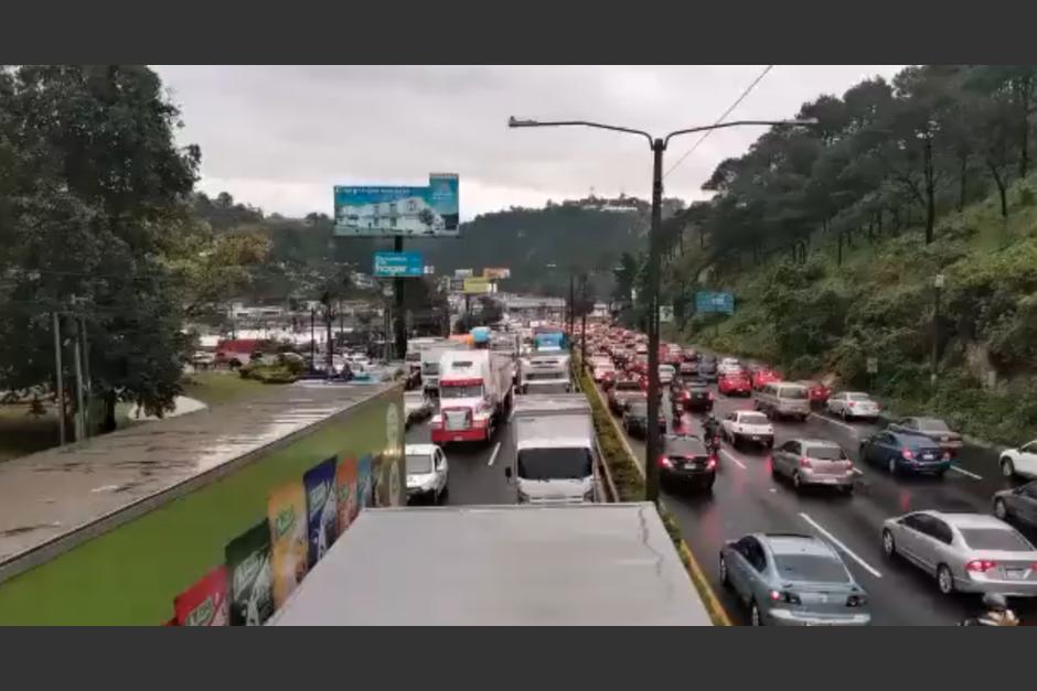 El tráfico se encuentra afectado por el cierre de la ruta. (Foto: captura de pantalla) 