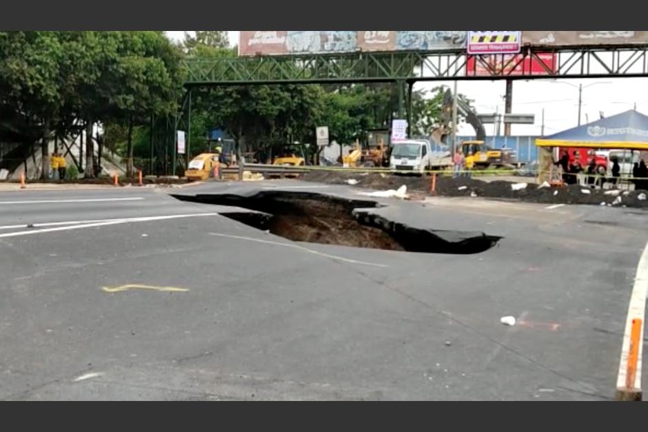 El agujero en ruta al Pacífico se agrandó. (Foto: Cortesía)