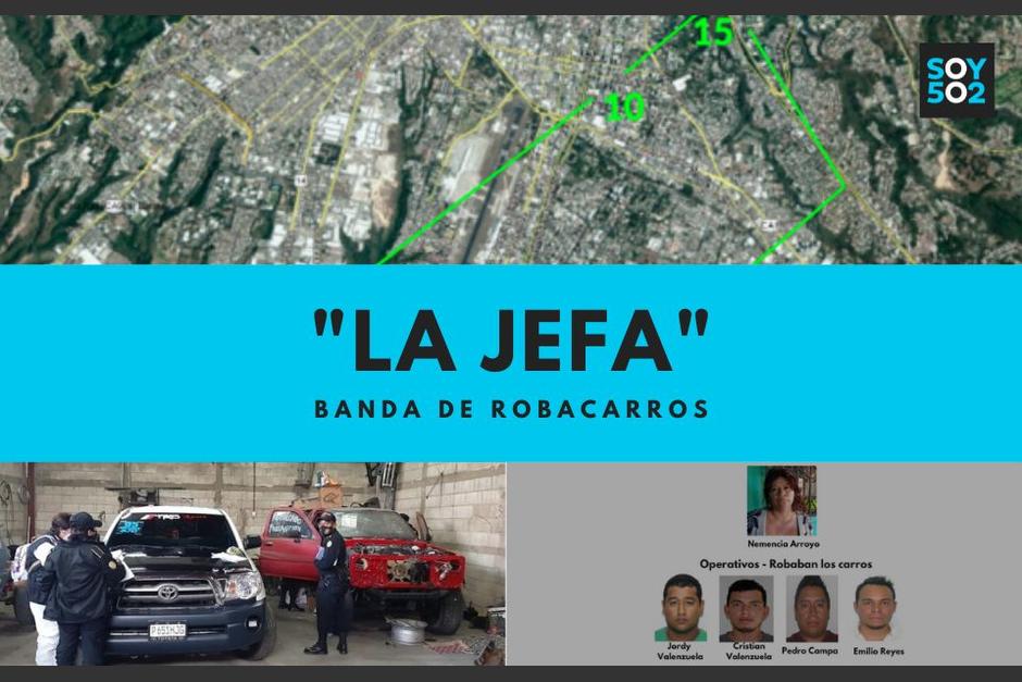 La estructura criminal "La Jefa" se dedicaba al robo de vehículos. (Foto: MP)