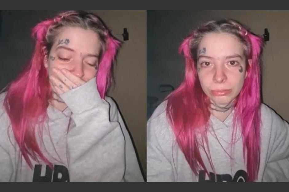 Una influencer argentina se hizo viral por subir un video llorando mientras pedía que alguien la mantuviera. (Foto: Captura pantalla)