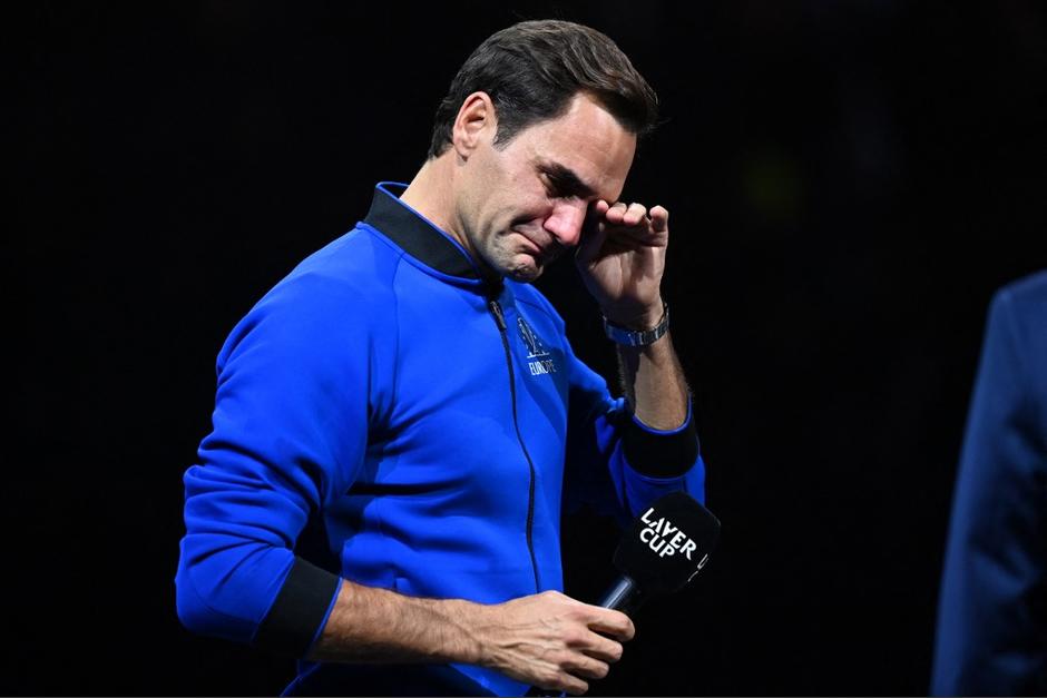 Federer acaba su carrera con una derrota en dobles con Nadal en la Laver Cup. (Foto: AFP) 
