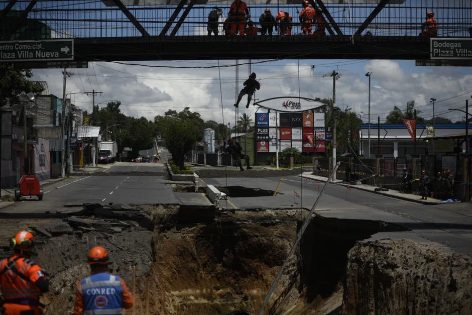 Después de que se ubicara el lugar donde está el vehículo, está será la forma en la que se realice el rescate de las desaparecidas y el vehículo. (Foto: Wilder López/Soy502)