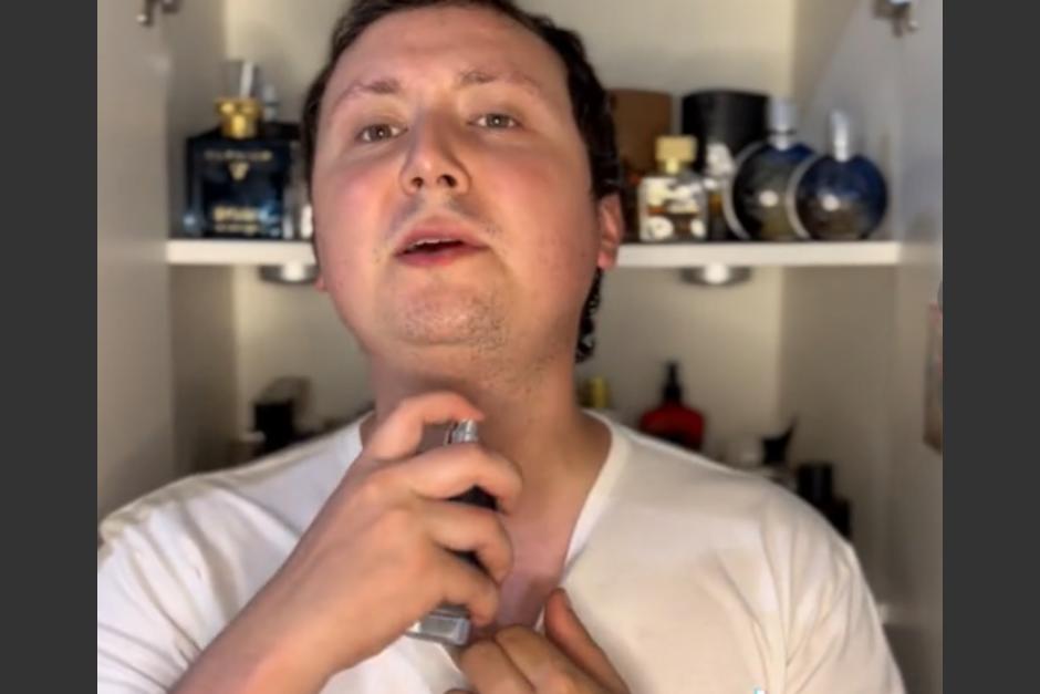 El tiktoker, Matías Ross, reveló los errores frecuentes al momento de aplicarse perfume. (Foto: captura de video)