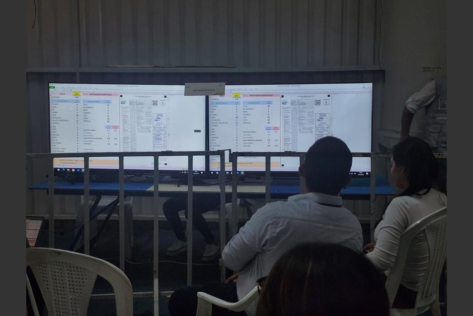 La Junta Electoral del Distrito Central coteja las actas de las Elecciones Generales. (Foto: Soy502)