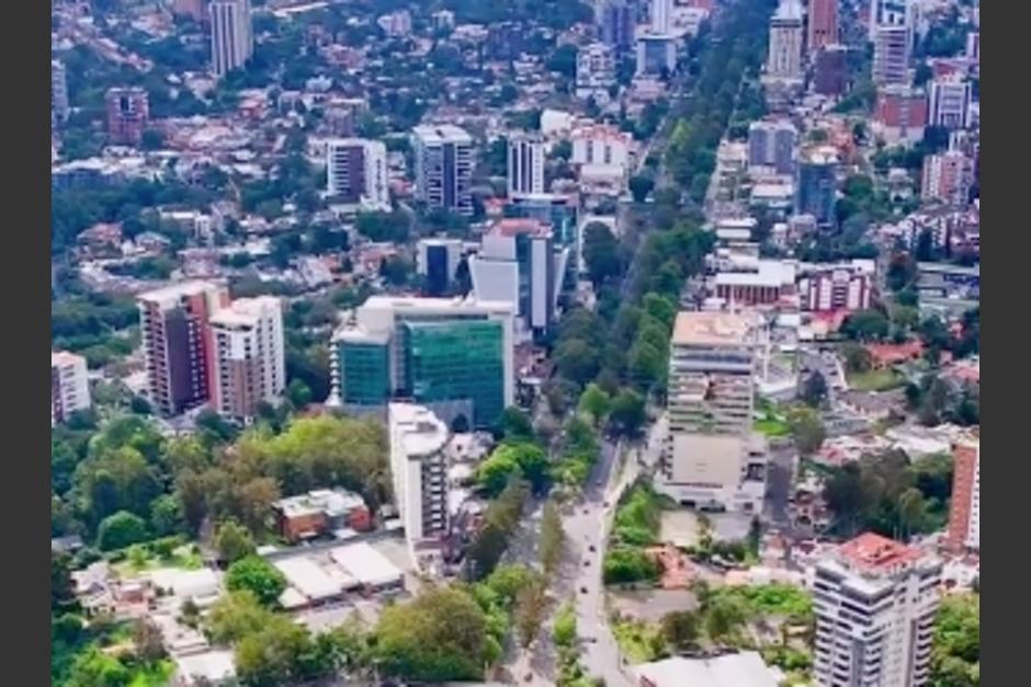La toma aérea del sector llamó la atención de internautas. (Foto: captura de video)