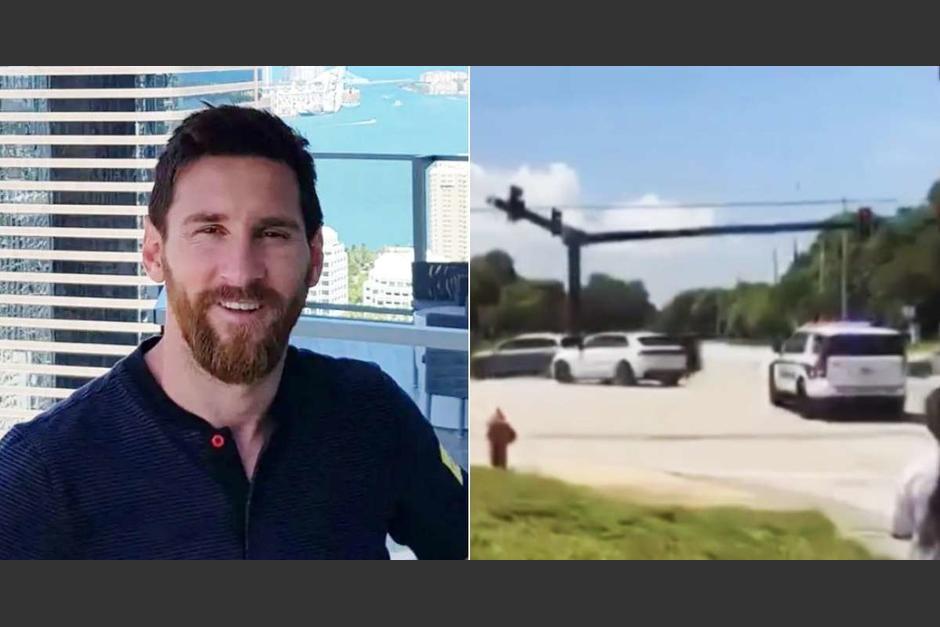 A la salida del entrenamiento, Messi se cruza un semáforo en rojo. (Foto: Captura de pantalla)