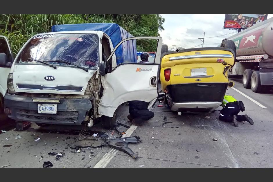 Un accidente se produjo en la ruta al Pacífico la tarde de este sábado 29 de julio. (Foto: BV) 
