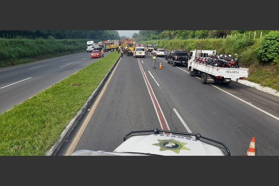 El accidente ocurrió en Palín Escuintla. (Foto: Provial) 