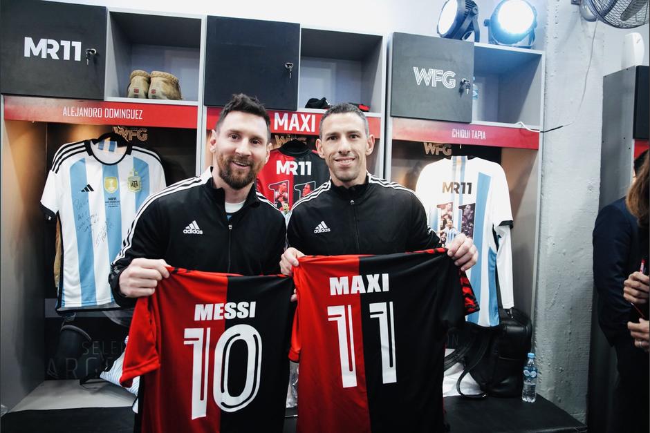 Leo Messi en la despedida de Maxi Rodríguez en Argentina. (Foto: Newell's)