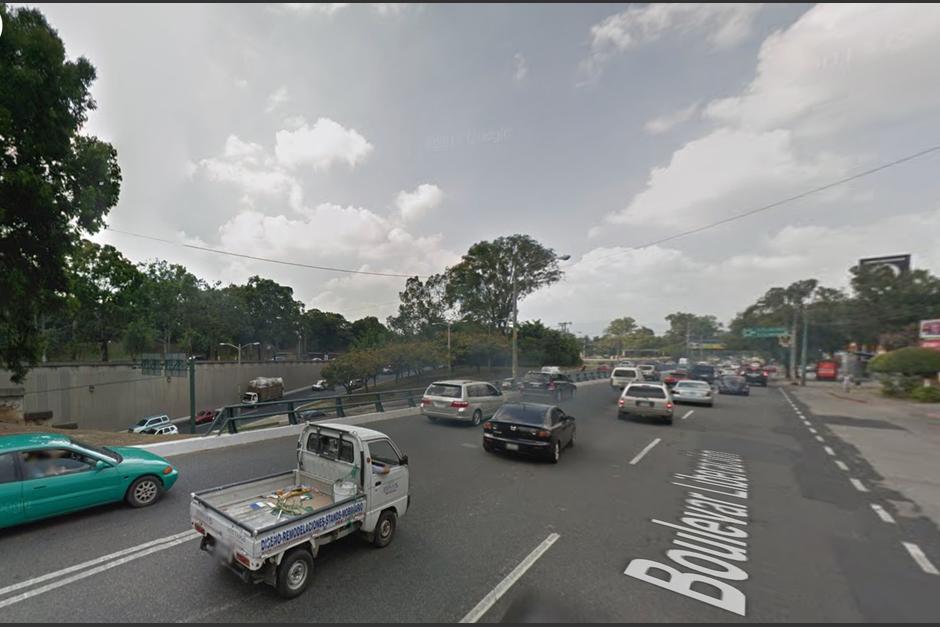 Comando armado dispara y asalta a un grupo de personas en el bulevar Liberación, zona 9, en esta mañana de martes 23 de enero. (Foto ilustrativa: Google Maps) 