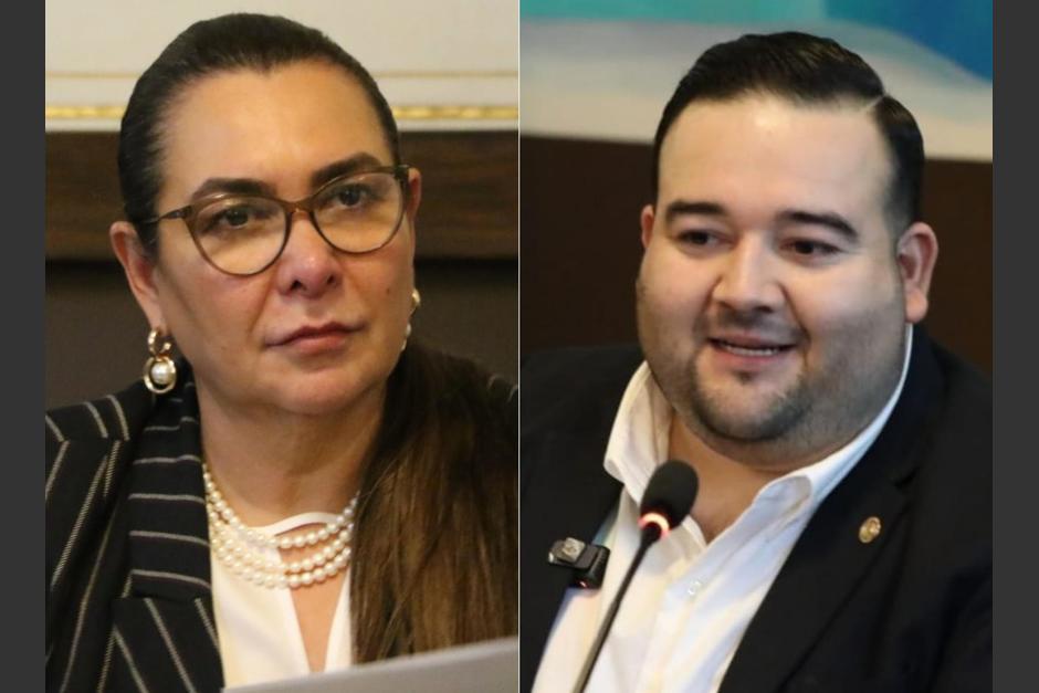 Poco después de que tomaron posesión, los diputados Carolina Orellana y Julio Portillo evidenciaron su rivalidad. (Foto: Soy502)