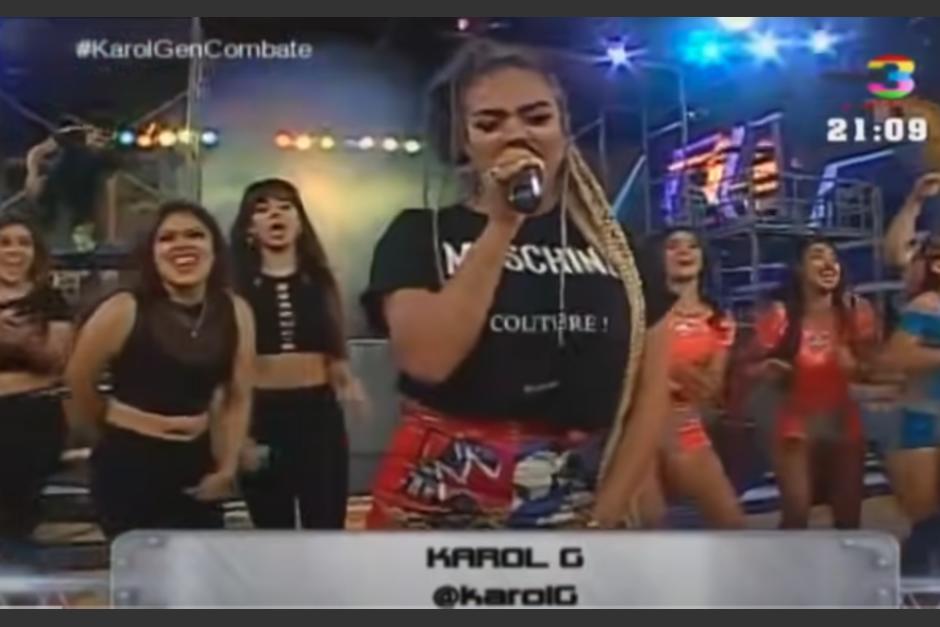 Karol G se presentó en un programa guatemalteco en el 2018. (Foto: Combate)