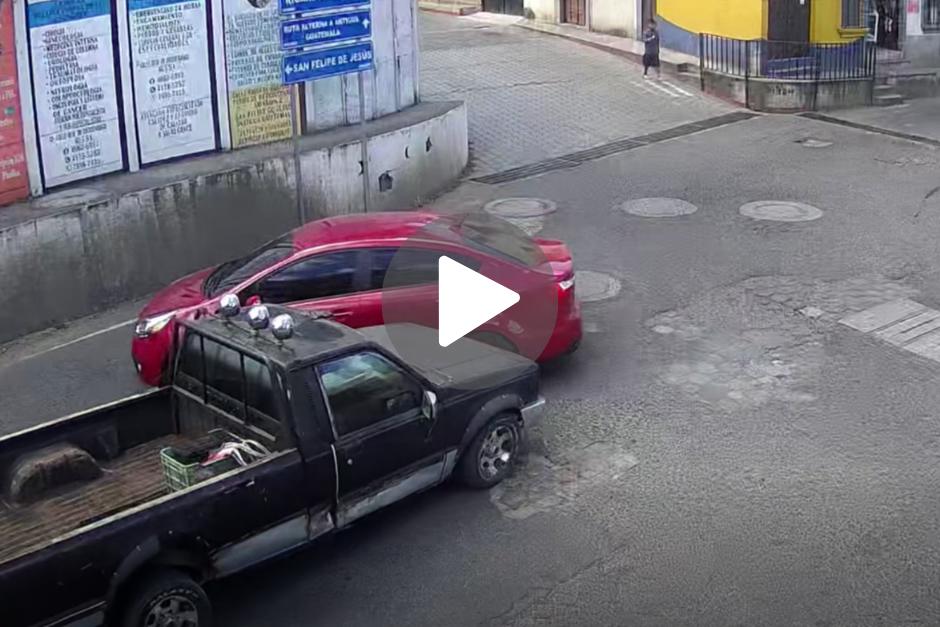 Varios accidentes de tránsito en Jocotenango han sido captados en cámara. (Foto: Municipalidad de Jocotenango)