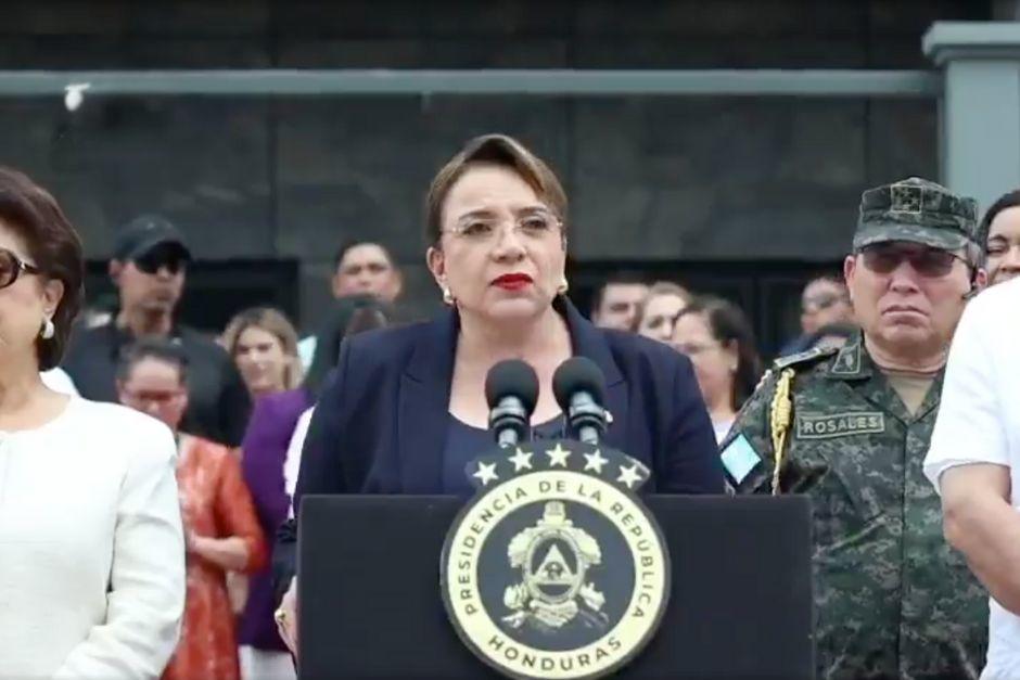 La presidenta de Honduras, Xiomara Castro, declaró como nulas las elecciones presidenciables en su país. (Foto: captura de video)