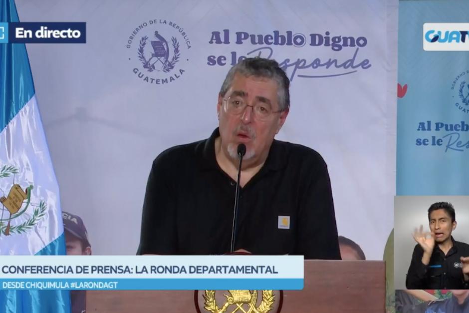 El presidente Bernardo Arévalo se refirió a los ataques del Cartel de Sinaloa en la frontera entre Guatemala y México. (Foto: Captura de pantalla)