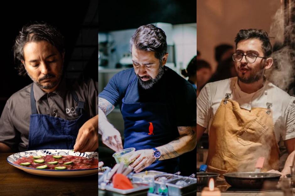 Pablo Diaz, Diego Telles, Nicolas Solanilla, recibieron los "cuchillos" de The Best Chef. (Fotos: Instagram)